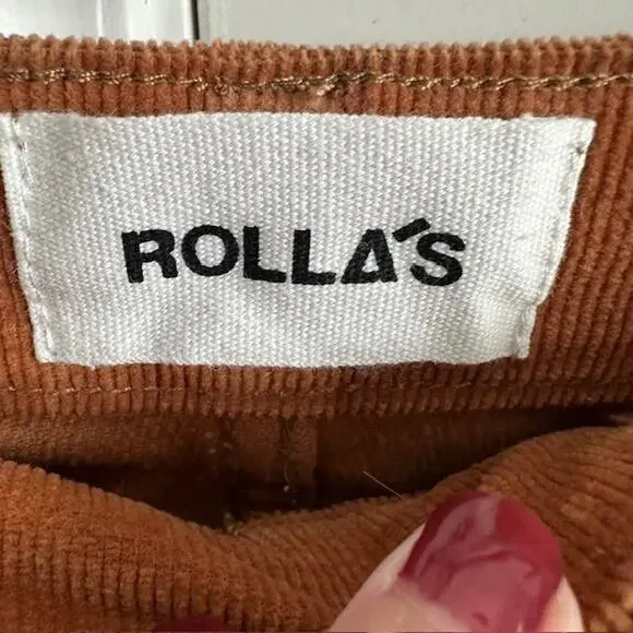 Rolla's NWT Eastcoast Flare High Rise Corduroy Pants Size: 28 Color: Tan - Picture 9 of 12
